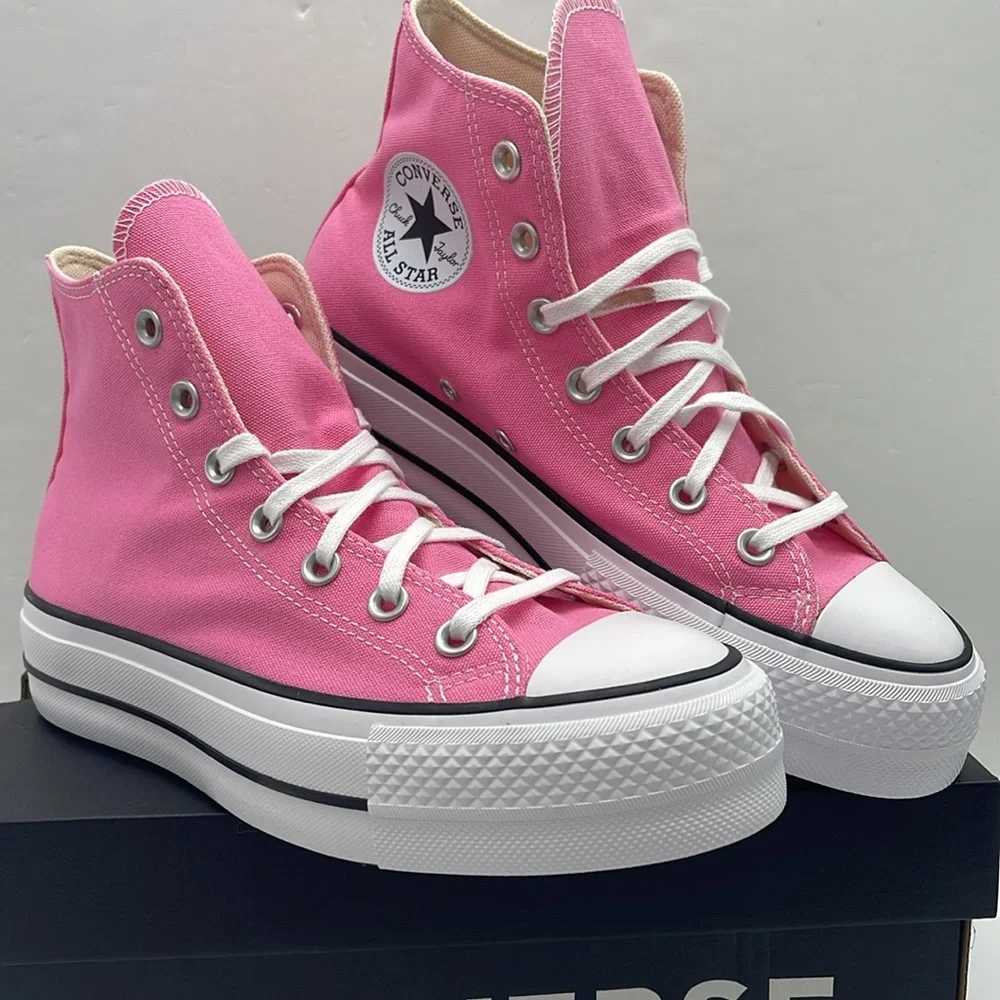 Converse WMNS Platform Sneakers CTAS Lift Hi A08216F CTAS LIFT HI PINK/WHITE